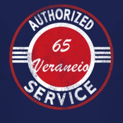 Authorized Service 1965 Chevy Veraneio Distressed Look Dark T Shirt
