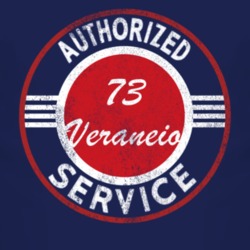 Authorized Service 1973 Chevy Veraneio Distressed Look Dark T Shirt