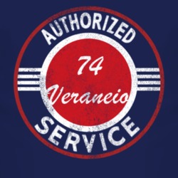 Authorized Service 1974 Chevy Veraneio Distressed Look Dark T Shirt