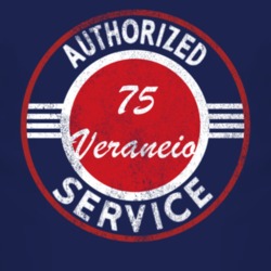 Authorized Service 1975 Chevy Veraneio Distressed Look Dark T Shirt