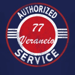 Authorized Service 1977 Chevy Veraneio Distressed Look Dark T Shirt