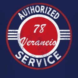 Authorized Service 1978 Chevy Veraneio Distressed Look Dark T Shirt