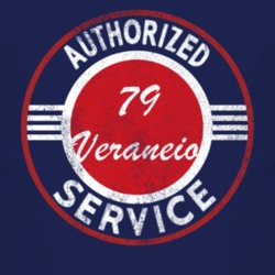 Authorized Service 1979 Chevy Veraneio Distressed Look Dark T Shirt