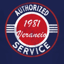 Authorized Service 1981 Chevy Veraneio Distressed Look Dark T Shirt