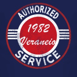 Authorized Service 1982 Chevy Veraneio Distressed Look Dark T Shirt
