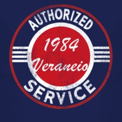 Authorized Service 1984 Chevy Veraneio Distressed Look Dark T Shirt