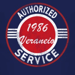 Authorized Service 1986 Chevy Veraneio Distressed Look Dark T Shirt
