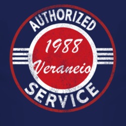 Authorized Service 1988 Chevy Veraneio Distressed Look Dark T Shirt