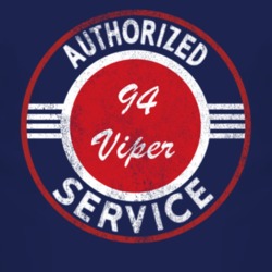 Authorized Service 1994 Dodge Viper Distressed Look Dark T Shirt