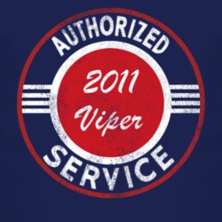 Authorized Service 2011 Dodge Viper Distressed Look Dark T Shirt