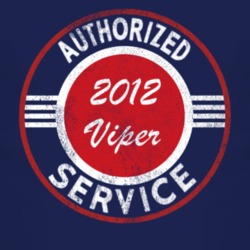 Authorized Service 2012 Dodge Viper Distressed Look Dark T Shirt