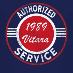 Authorized Service 1989 Chevy Vitara Distressed Look Dark T Shirt