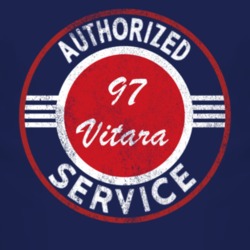 Authorized Service 1997 Chevy Vitara Distressed Look Dark T Shirt