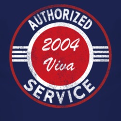 Authorized Service 2004 Chevy Viva Distressed Look Dark T Shirt