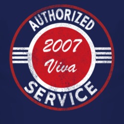 Authorized Service 2007 Chevy Viva Distressed Look Dark T Shirt
