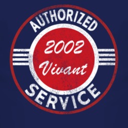 Authorized Service 2002 Chevy Vivant Distressed Look Dark T Shirt