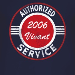 Authorized Service 2006 Chevy Vivant Distressed Look Dark T Shirt