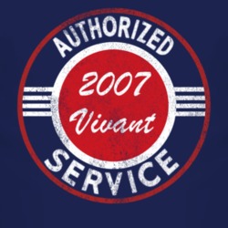 Authorized Service 2007 Chevy Vivant Distressed Look Dark T Shirt