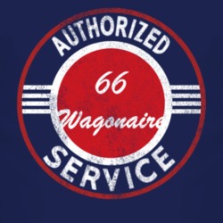 Authorized Service 1966 Studebaker Wagonaire Distressed Look Dark T Sh