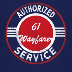 Authorized Service 1961 Chrysler Wayfarer Distressed Look Dark T Shirt