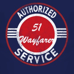 Authorized Service 1951 Dodge Wayfarer Distressed Look Dark T Shirt