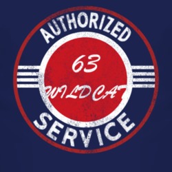 Authorized Service 1963 BUICK WILDCAT Distressed Look Dark T Shirt