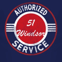 Authorized Service 1951 Chrysler Windsor Distressed Look Dark T Shirt