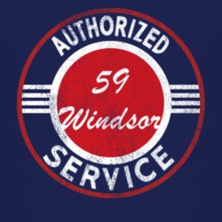 Authorized Service 1959 Chrysler Windsor Distressed Look Dark T Shirt