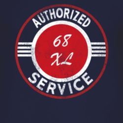Authorized Service 1968 XL Distressed Look Dark T Shirt