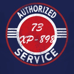 Authorized Service 1973 Chevy XP-898 Distressed Look Dark T Shirt