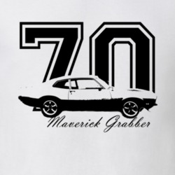 1970 Maverick Grabber Side View With Year and Model Light Color T Shir