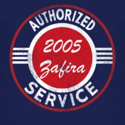 Authorized Service 2005 Chevy Zafira Distressed Look Dark T Shirt