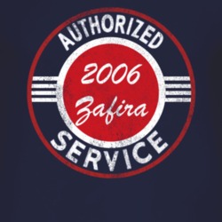 Authorized Service 2006 Chevy Zafira Distressed Look Dark T Shirt