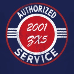 Authorized Service 2001 ZX5 Distressed Look Dark T Shirt