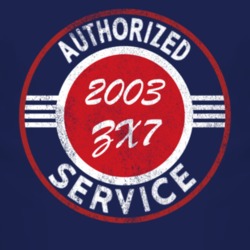 Authorized Service 2003 ZX7 Distressed Look Dark T Shirt