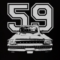 1959 MERCURY MONTEREY Grill White Graphic Year T Shirt