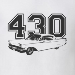 1959 MERCURY MONTEREY Side Black Graphic Engine Size T Shirt