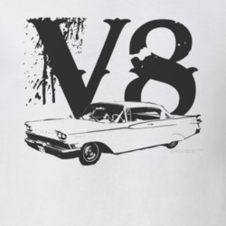 1959 MERCURY MONTEREY Side Black Graphic V8 T Shirt