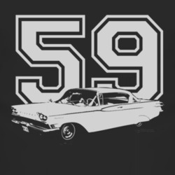 1959 MERCURY MONTEREY Side White Graphic Year T Shirt