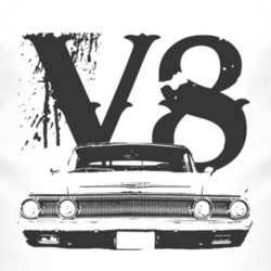 1960 MERCURY MONTEREY Grill Black Graphic V8 T Shirt