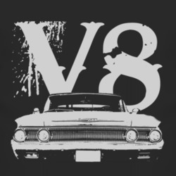 1960 MERCURY MONTEREY Grill White Graphic V8 T Shirt
