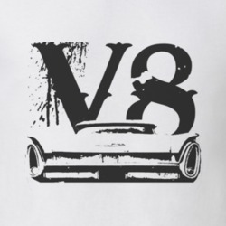 1960 MERCURY MONTEREY Rear Black Graphic V8 T Shirt