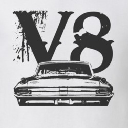 1962 MERCURY MONTEREY Rear Black Graphic V8 T Shirt