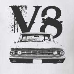 1963 MERCURY MONTEREY Grill Black Graphic V8 T Shirt