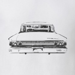 1963 MERCURY MONTEREY Rear Black Graphic T Shirt
