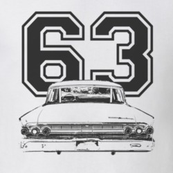 1963 MERCURY MONTEREY Rear Black Graphic Year T Shirt