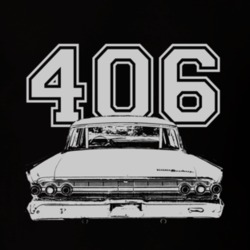 1963 MERCURY MONTEREY Rear White Graphic Engine Size T Shirt