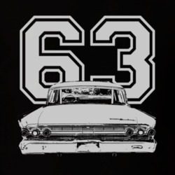 1963 MERCURY MONTEREY Rear White Graphic Year  T Shirt