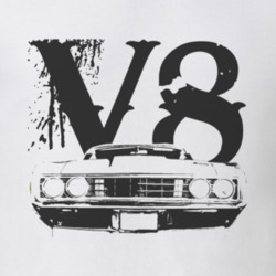 1969 Mercury Cyclone Grill Black Graphic V8 T Shirt