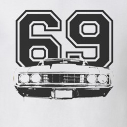 1969 Mercury Cyclone Grill Black Graphic Year T Shirt